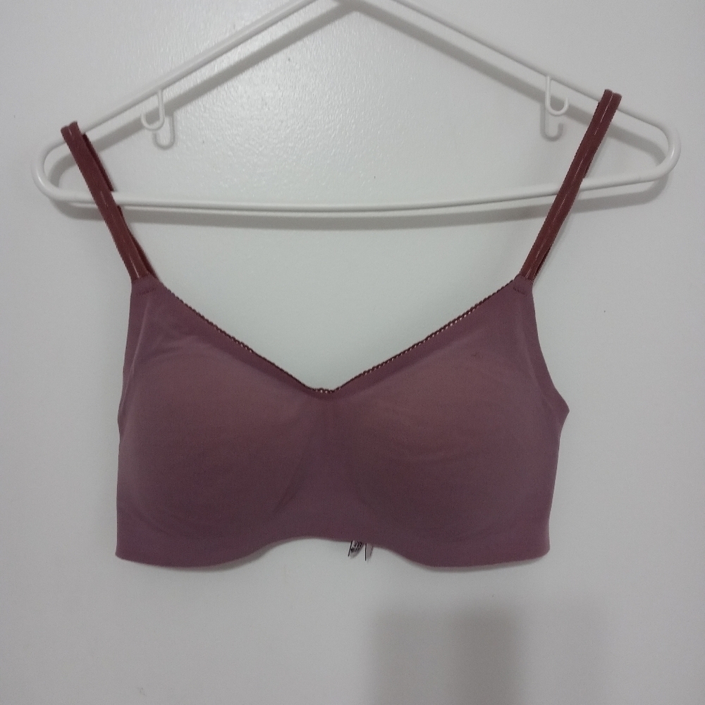 Victoria's Secret Mauve Lined No Wire Super Soft padded mesh T shirt bra SM